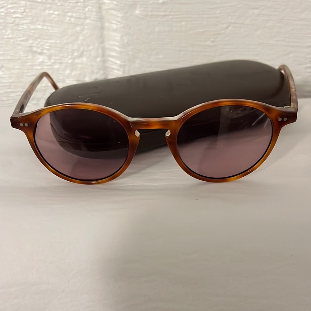 Vintage Angelo American Optical Tortoise Shell Sunglasses Unisex Round